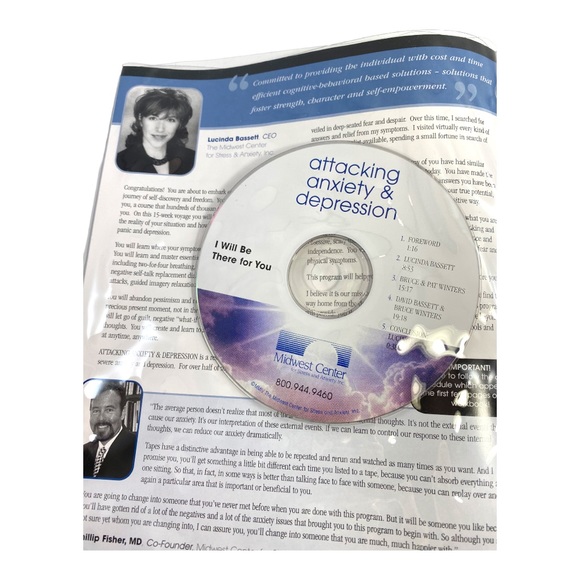 Midwest Center Inc Attacking Anxiety & Depression 16 CD Workbook Flash cards Set - Picture 14 of 15